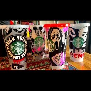 True Starbucks Cold Cups  any design sports teams , Disney ,Christmas Etc…….
